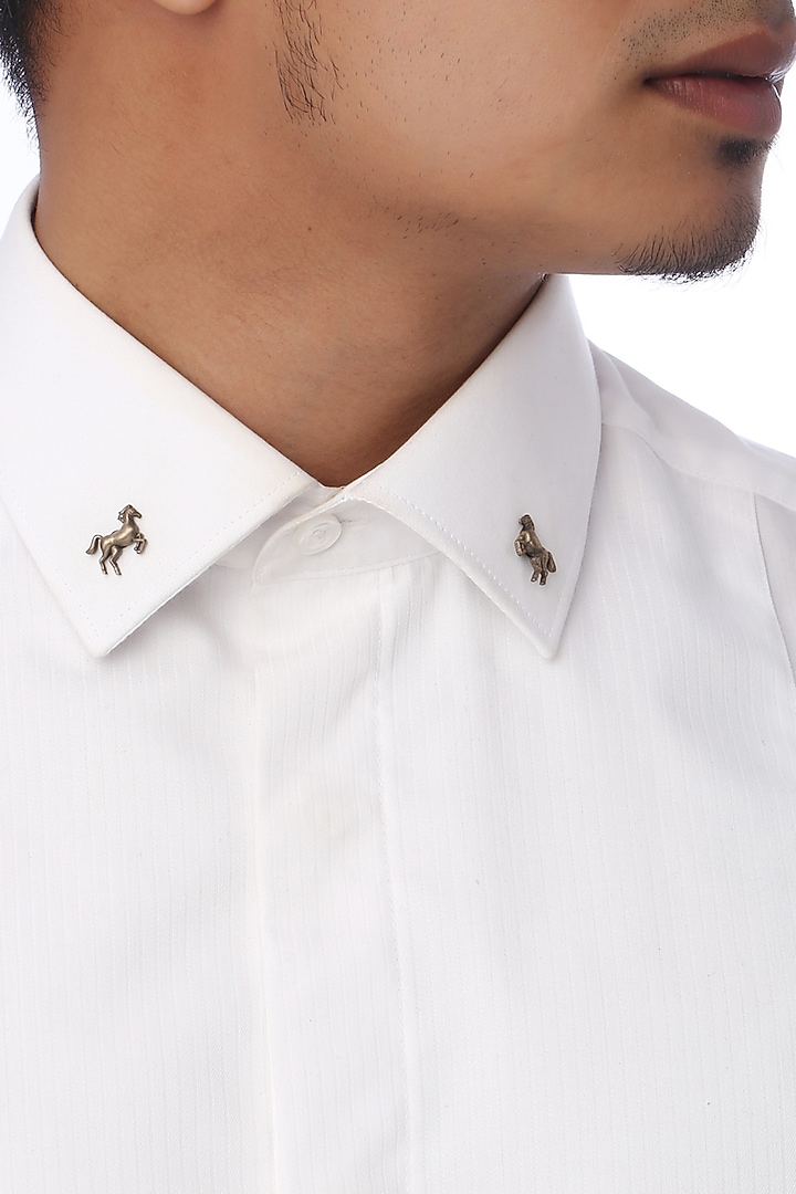 Antique Gold Stallion Collar Tips by Cosa Nostraa at Pernia's Pop Up Shop