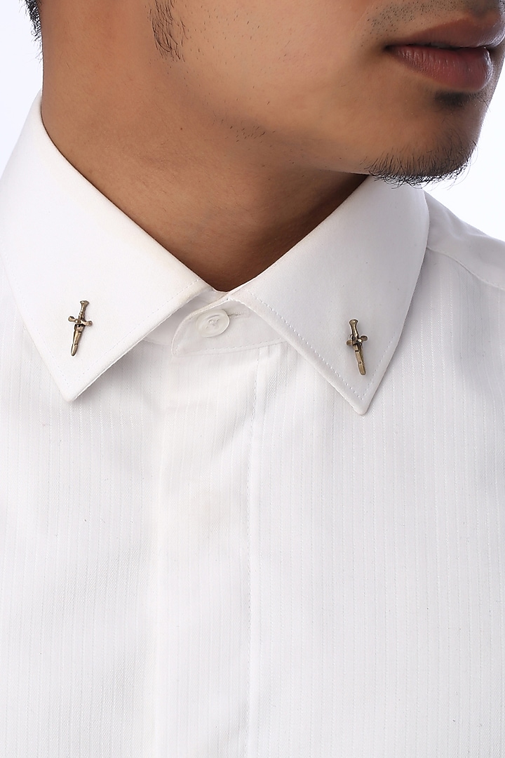 Antique Gold Vintage Sword Collar Tips by Cosa Nostraa at Pernia's Pop Up Shop