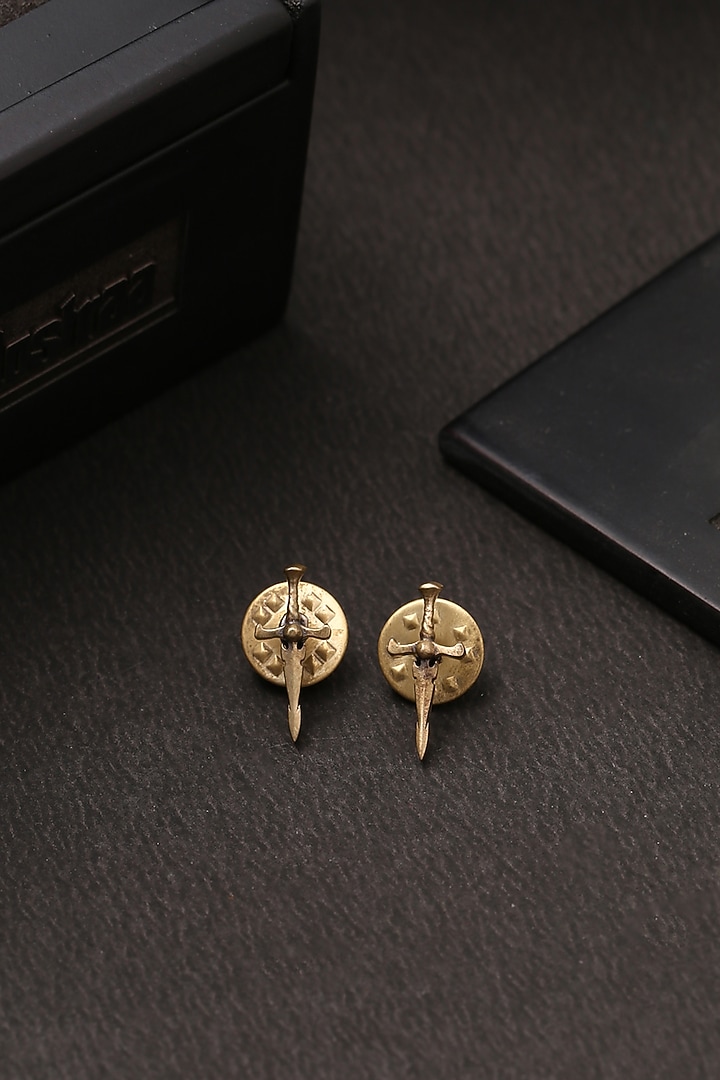 Antique Gold Vintage Sword Collar Tips by Cosa Nostraa at Pernia's Pop Up Shop