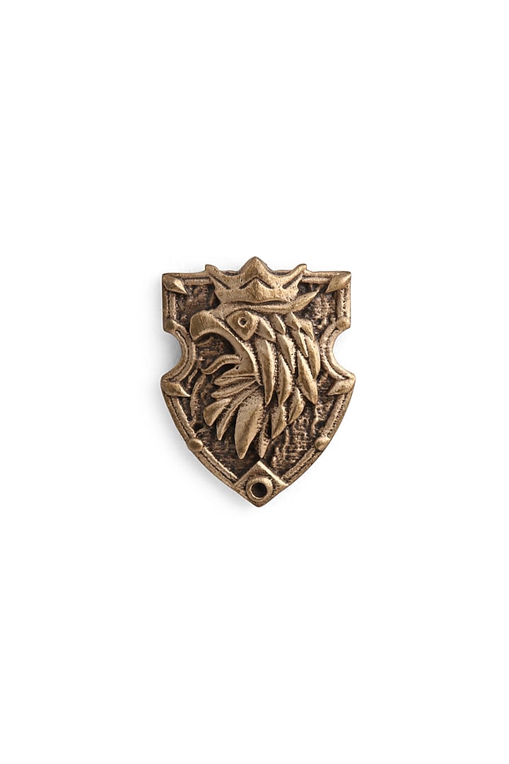 Antique Gold Eagle Shield Collar Tips by Cosa Nostraa at Pernia's Pop Up Shop
