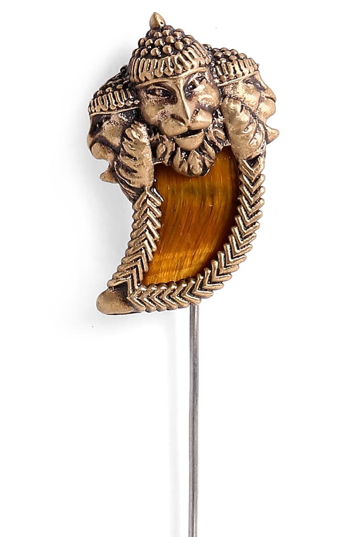 Antique Gold Narsimha Lapel Pin by Cosa Nostraa at Pernia's Pop Up Shop