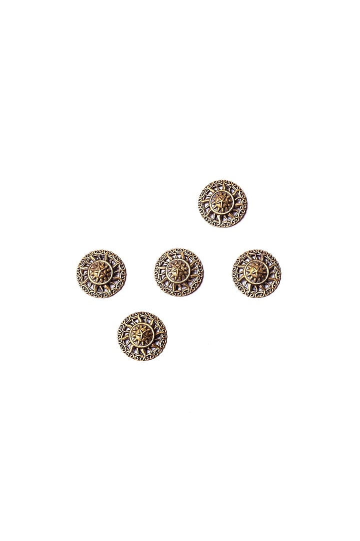 Antique Gold Sun Inspired Buttons ( Set of 13) by Cosa Nostraa at Pernia's Pop Up Shop
