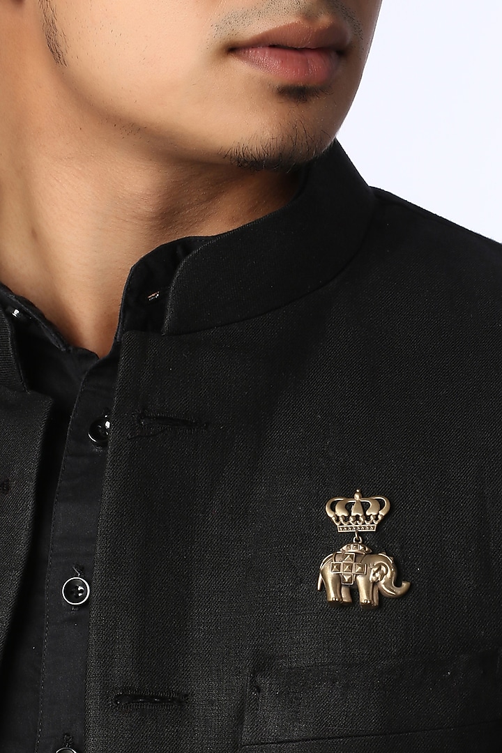 Antique Gold Elephant Cufflinks With Brooch by Cosa Nostraa at Pernia's Pop Up Shop