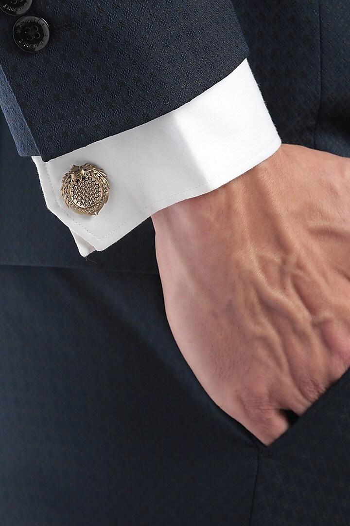 Antique Gold Throne Cufflinks With Brooch by Cosa Nostraa at Pernia's Pop Up Shop