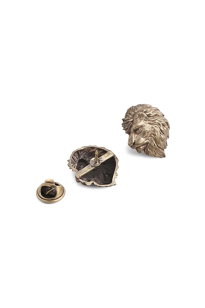 Antique Gold Leo Collar Tips by Cosa Nostraa at Pernia's Pop Up Shop