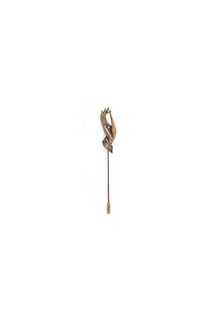 Antique Gold Meditate Lapel Pin by Cosa Nostraa at Pernia's Pop Up Shop