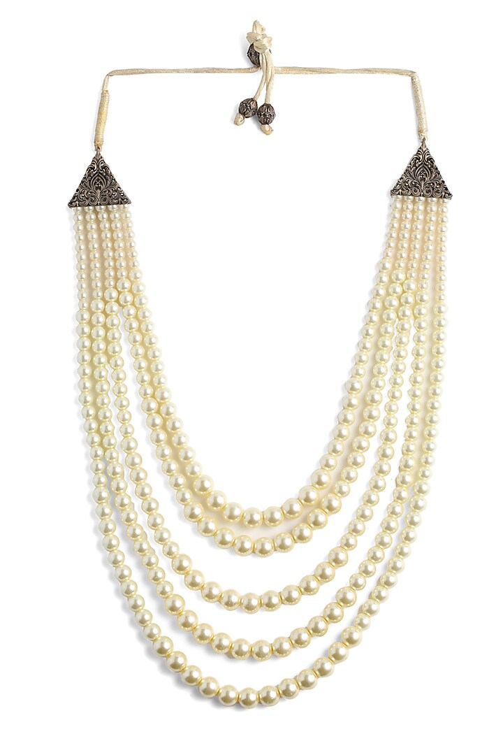 Gold Plated Rose Quartz Pendant Mala by Cosa Nostraa at Pernia's Pop Up Shop
