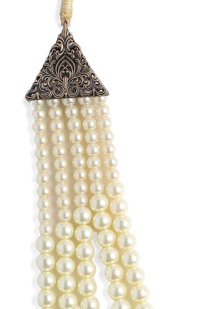 Gold Plated Rose Quartz Pendant Mala by Cosa Nostraa at Pernia's Pop Up Shop