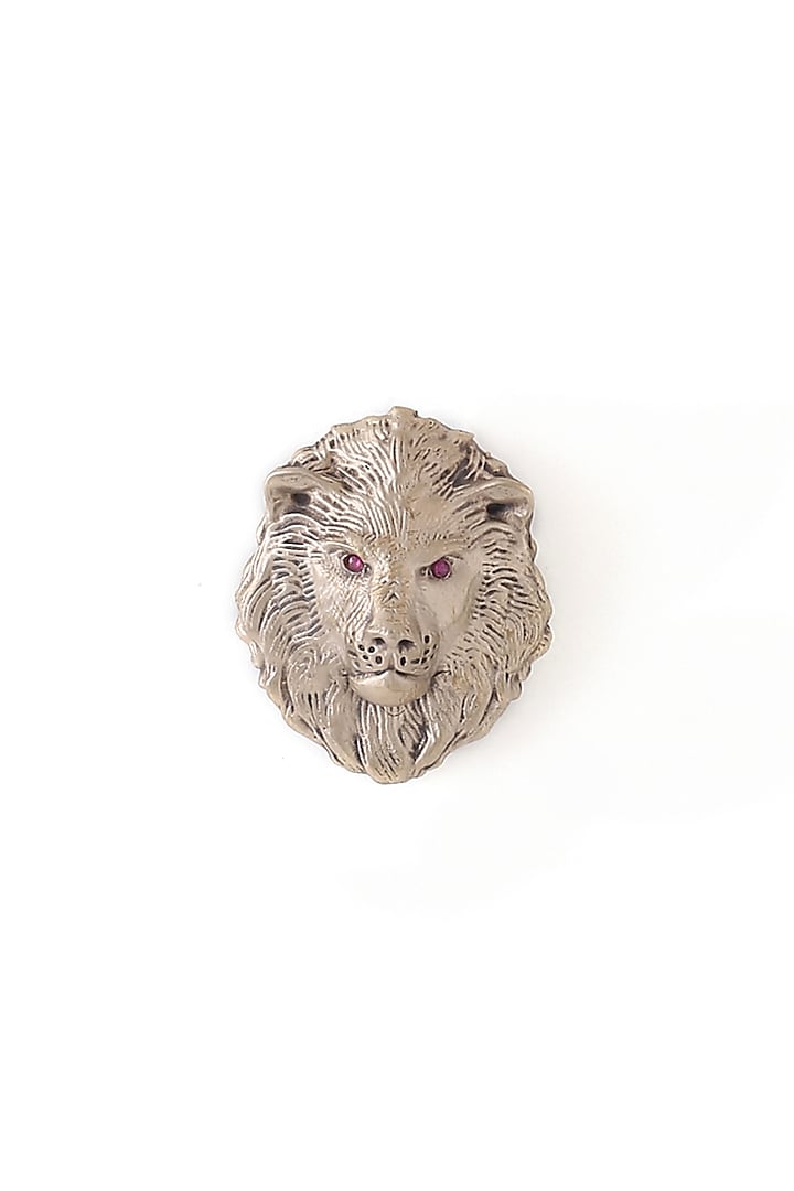 Antique Gold Brass Lion Button by Cosa Nostraa