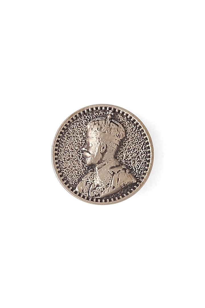 Antique Gold Brass Coin Button by Cosa Nostraa