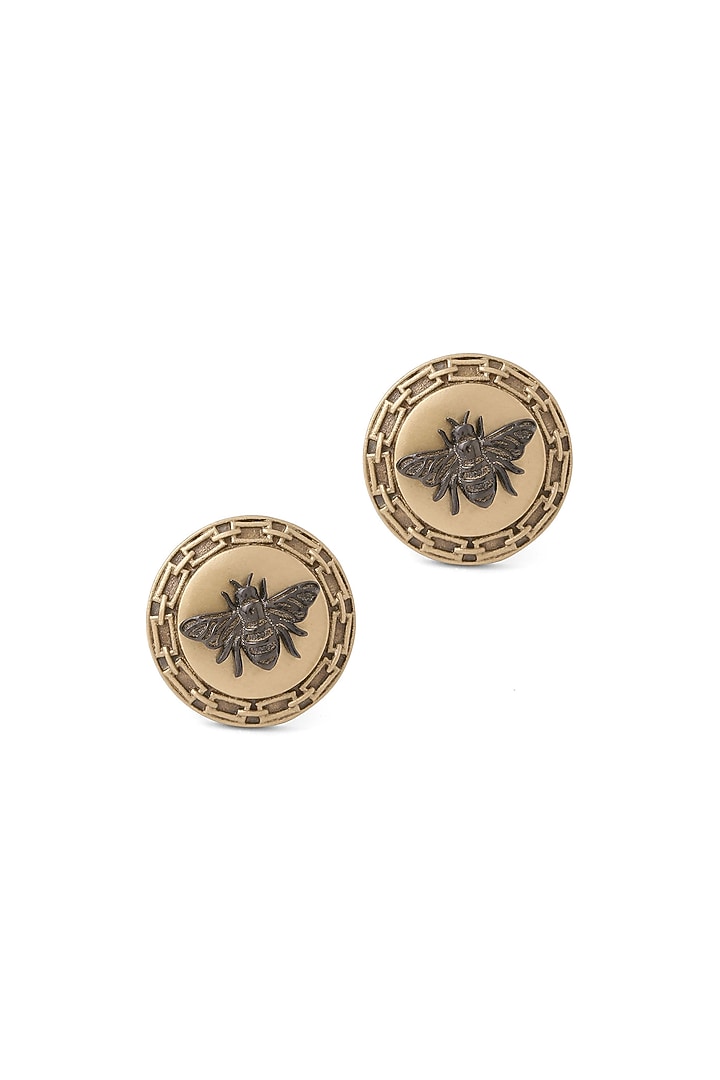 Antique Gold Brass Honey Bee Harmony Cufflinks by Cosa Nostraa at Pernia's Pop Up Shop