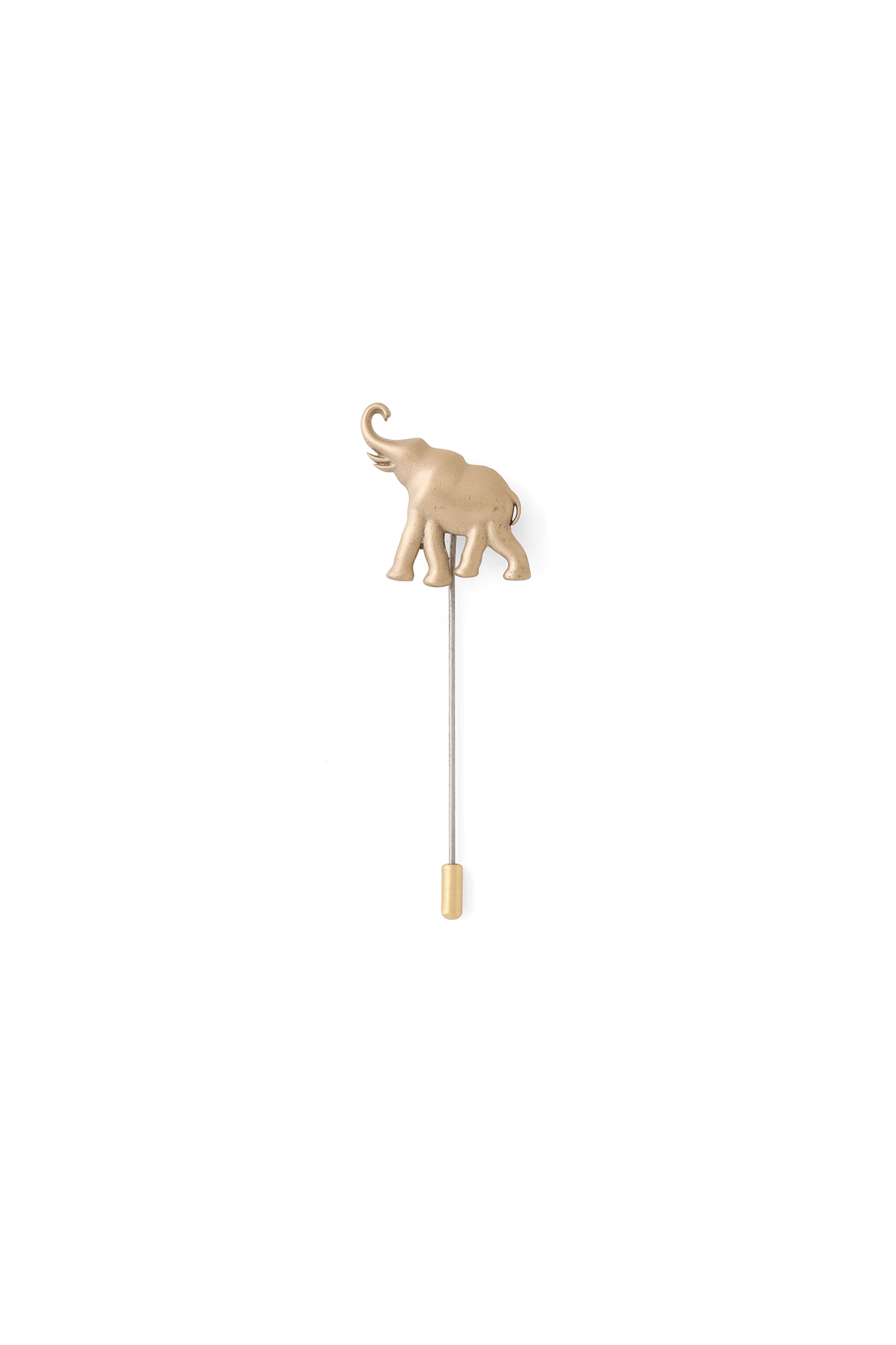 Antique Gold Brass Elephant Lapel Pin by Cosa Nostraa