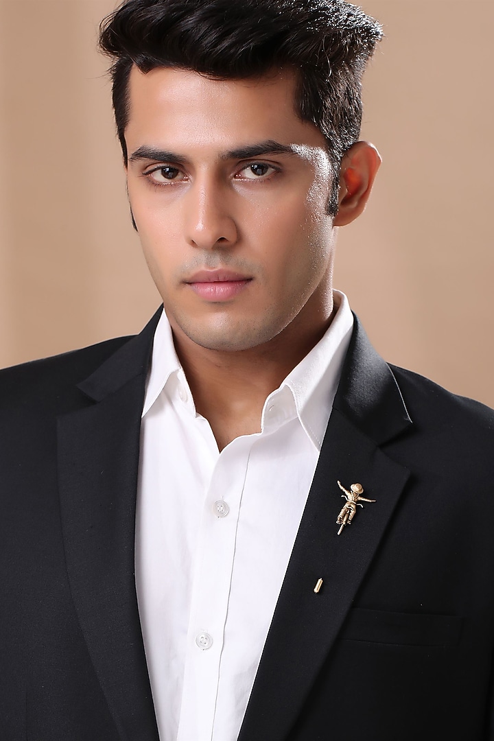Antique Gold Brass Cyclist Lapel Pin by Cosa Nostraa at Pernia's Pop Up Shop