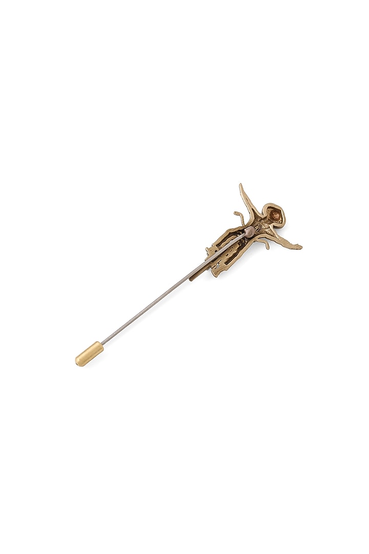 Antique Gold Brass Cyclist Lapel Pin by Cosa Nostraa at Pernia's Pop Up Shop