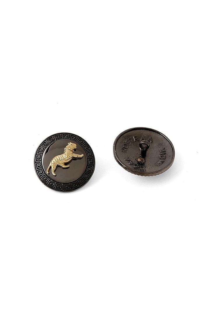 Grey Brass Buttons (Set of 7) by Cosa Nostraa at Pernia's Pop Up Shop