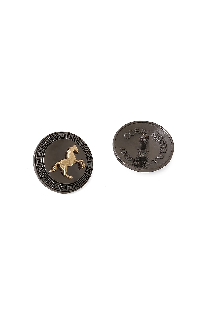 Grey Brass Buttons (Set of 7) by Cosa Nostraa at Pernia's Pop Up Shop