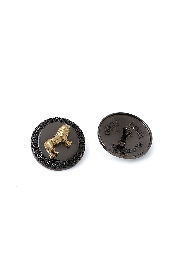 Grey Brass Buttons (Set of 7) by Cosa Nostraa at Pernia's Pop Up Shop