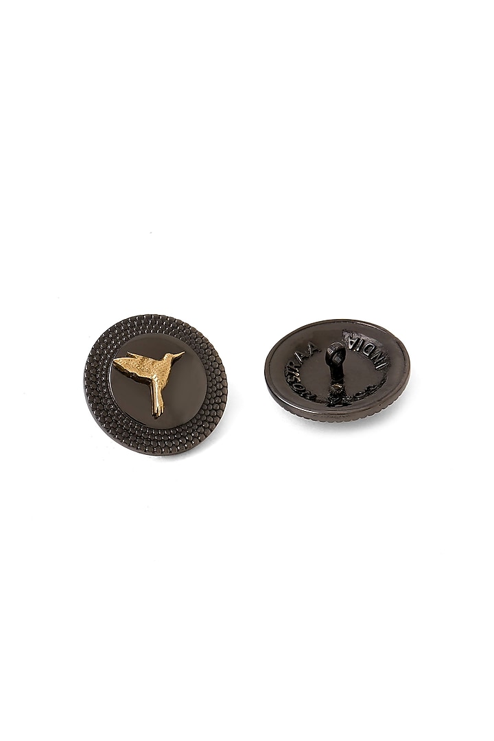 Grey Brass Buttons (Set of 7) by Cosa Nostraa at Pernia's Pop Up Shop