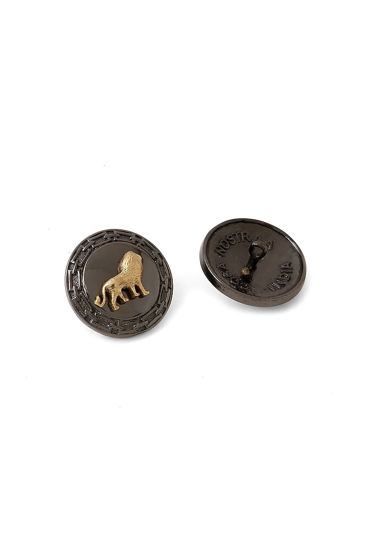 Grey Brass Buttons (Set of 7) by Cosa Nostraa at Pernia's Pop Up Shop