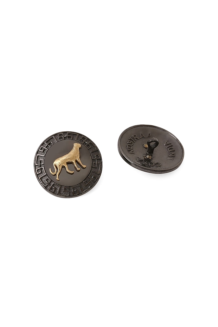 Grey Brass Buttons (Set of 7) by Cosa Nostraa at Pernia's Pop Up Shop