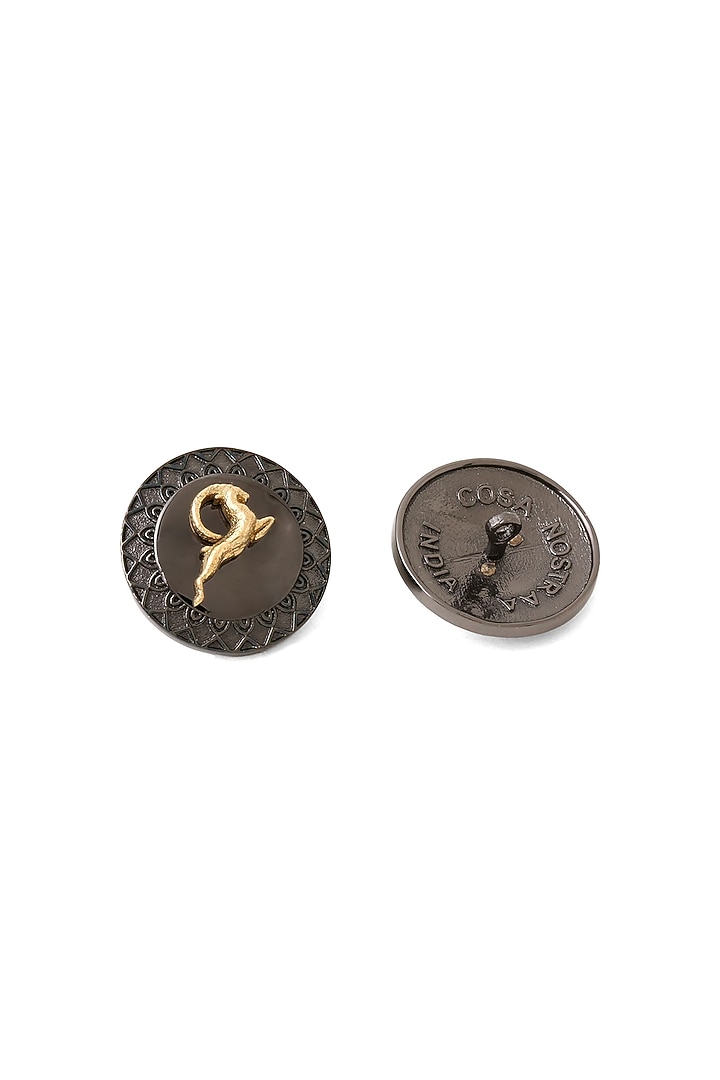 Grey Brass Buttons (Set of 7) by Cosa Nostraa at Pernia's Pop Up Shop