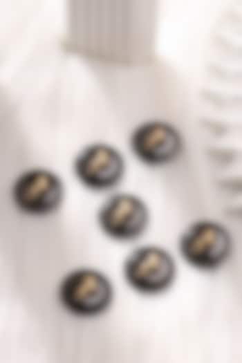 Grey Brass Buttons (Set of 7) by Cosa Nostraa at Pernia's Pop Up Shop