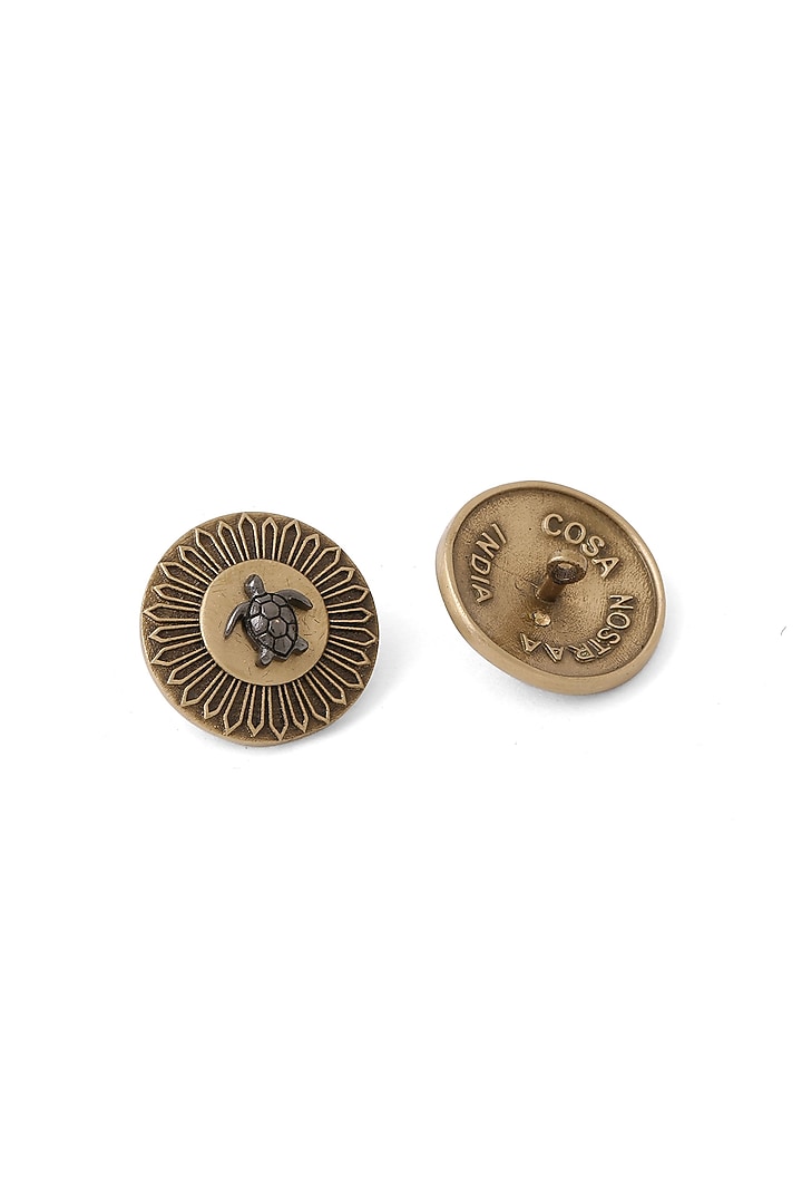 Antique Gold Brass Buttons (Set of 7) by Cosa Nostraa at Pernia's Pop Up Shop