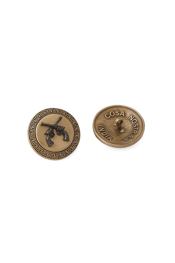 Antique Gold Brass Buttons (Set of 7) by Cosa Nostraa at Pernia's Pop Up Shop