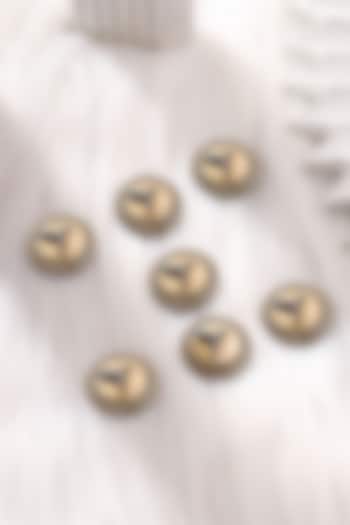Antique Gold Brass Buttons (Set of 7) by Cosa Nostraa at Pernia's Pop Up Shop