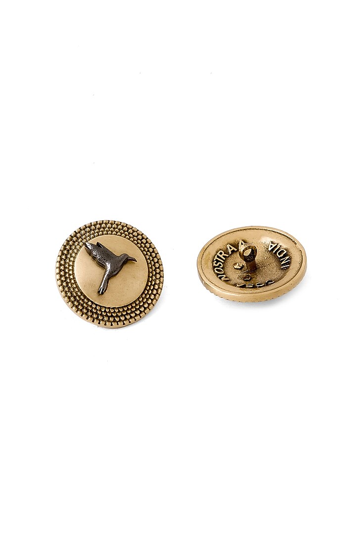 Antique Gold Brass Buttons (Set of 7) by Cosa Nostraa at Pernia's Pop Up Shop