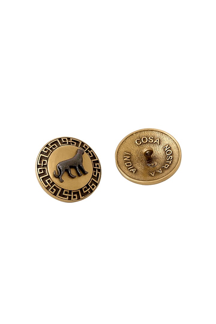 Antique Gold Brass Buttons (Set of 7) by Cosa Nostraa at Pernia's Pop Up Shop