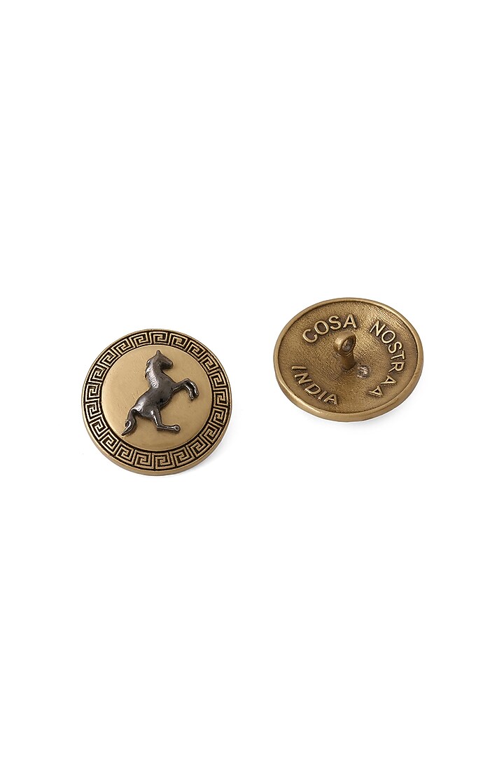 Antique Gold Brass Buttons (Set of 7) by Cosa Nostraa at Pernia's Pop Up Shop