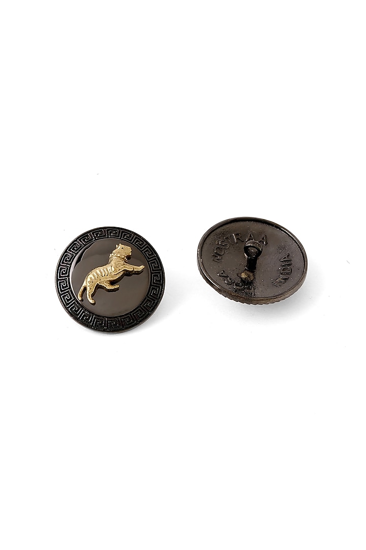 Grey Brass Buttons (Set of 5) by Cosa Nostraa at Pernia's Pop Up Shop
