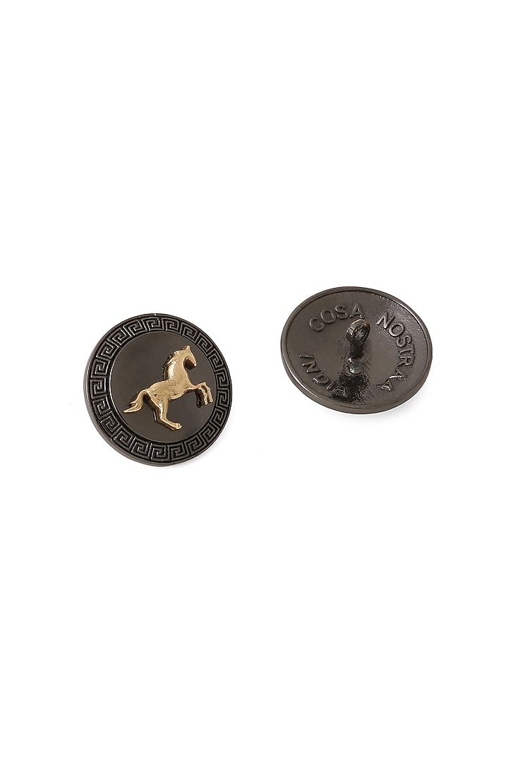 Grey Brass Buttons (Set of 5) by Cosa Nostraa at Pernia's Pop Up Shop