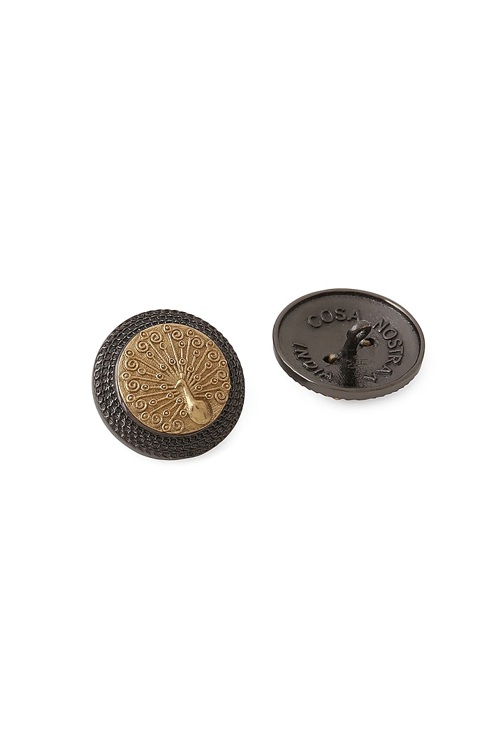 Grey Brass Buttons (Set of 5) by Cosa Nostraa at Pernia's Pop Up Shop