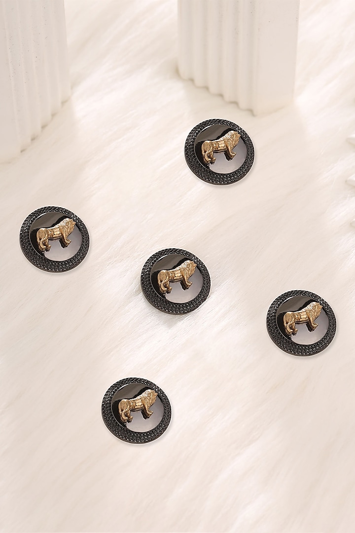 Grey Brass Buttons (Set of 5) by Cosa Nostraa