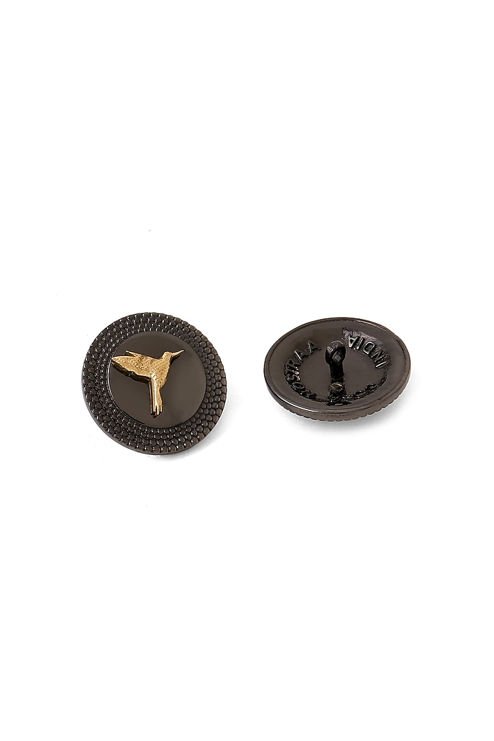 Grey Brass Buttons (Set of 5) by Cosa Nostraa at Pernia's Pop Up Shop