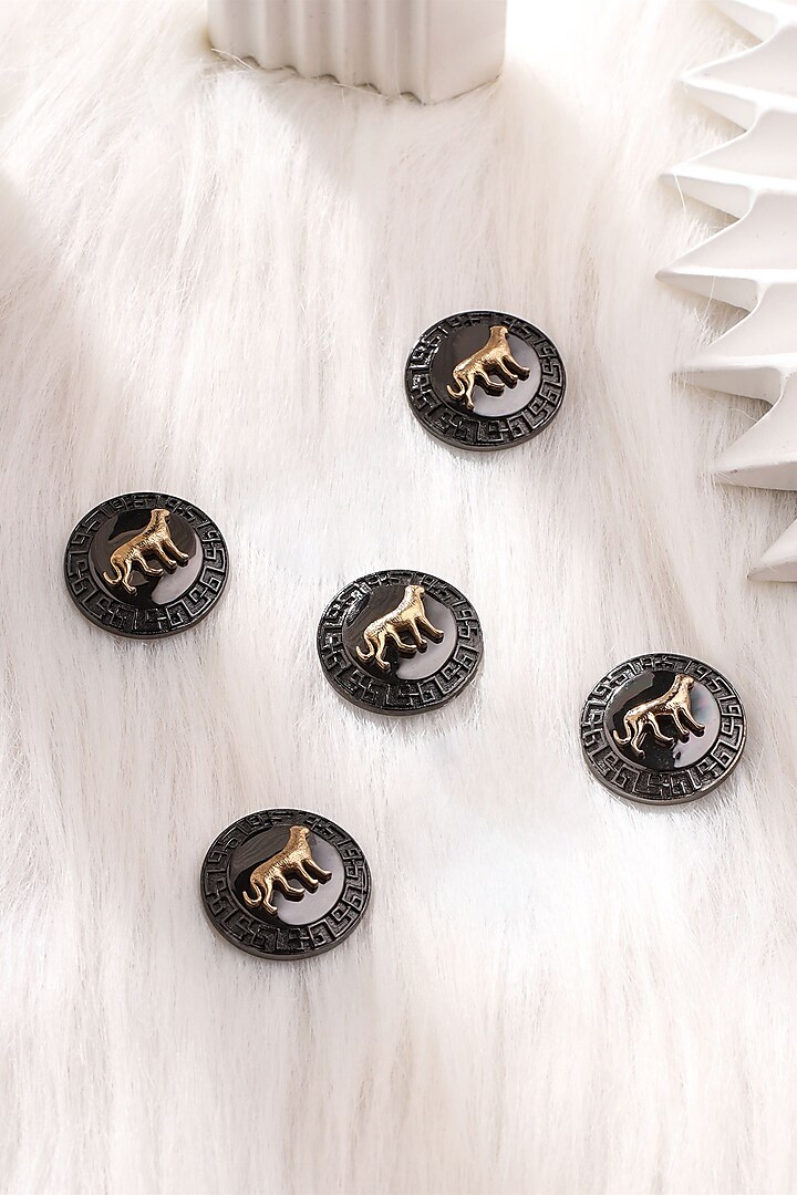 Grey Brass Buttons (Set of 5) by Cosa Nostraa