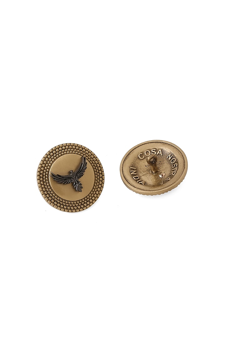 Antique Gold Brass Buttons (Set of 5) by Cosa Nostraa at Pernia's Pop Up Shop