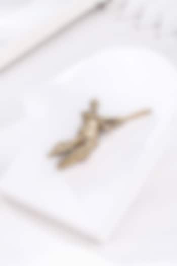 Gold Brass MS Dhoni Brooch by Cosa Nostraa