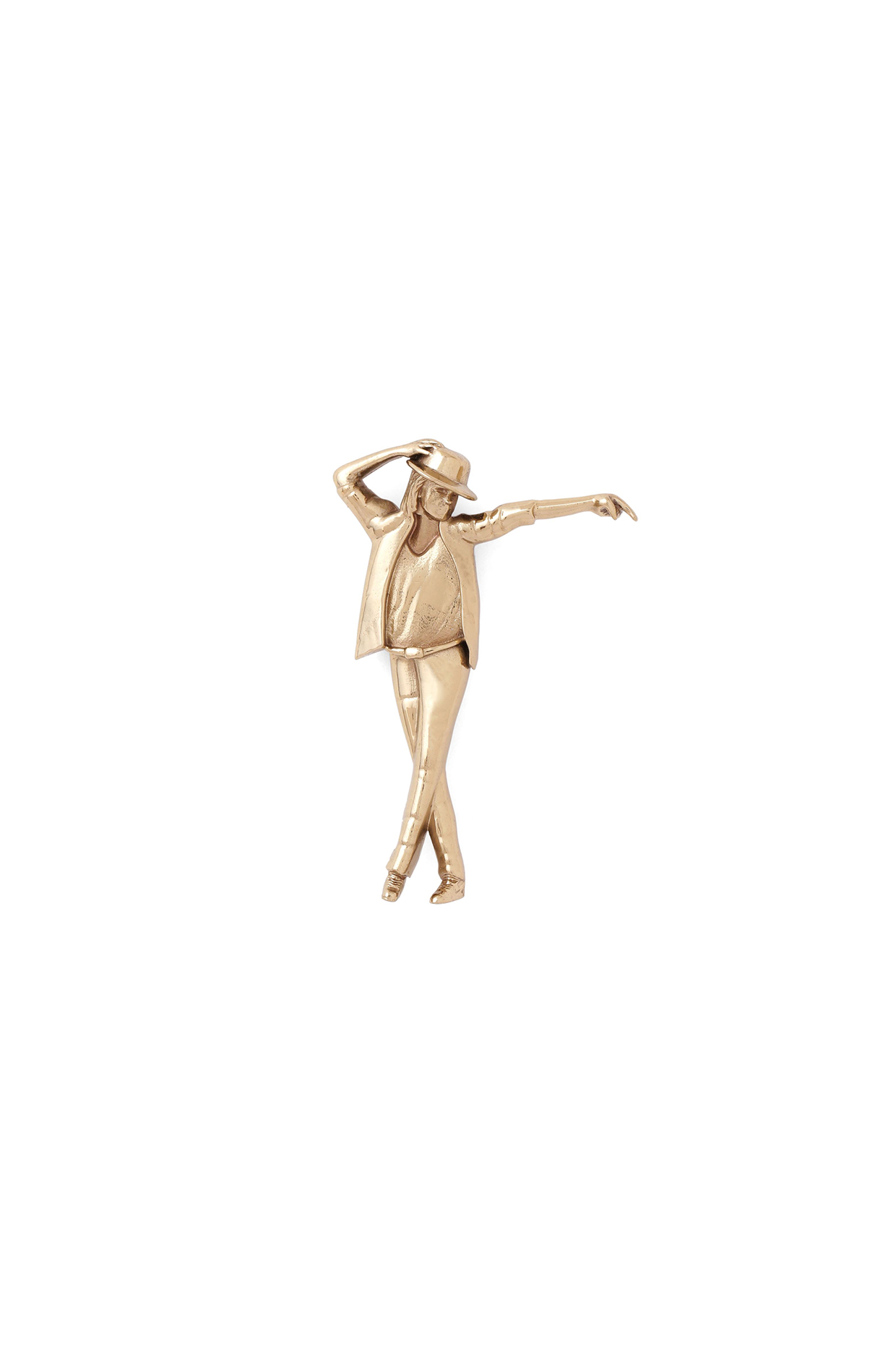 Gold Brass Michael Jackson Brooch by Cosa Nostraa