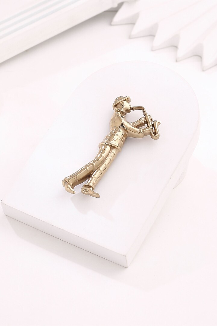 Gold Brass Brooch by Cosa Nostraa at Pernia's Pop Up Shop