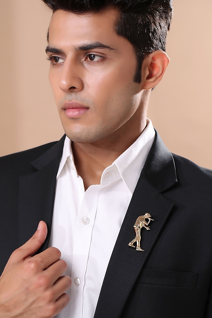 Gold Brass Brooch by Cosa Nostraa at Pernia's Pop Up Shop