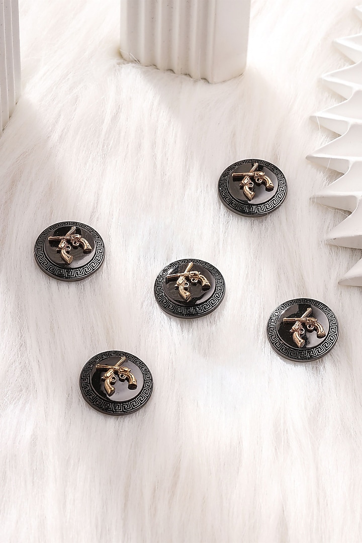Grey Brass Buttons (Set of 5) by Cosa Nostraa