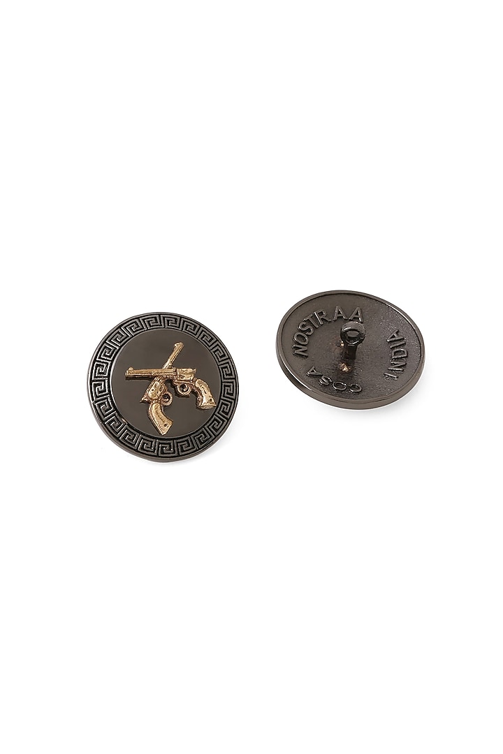 Grey Brass Buttons (Set of 5) by Cosa Nostraa at Pernia's Pop Up Shop