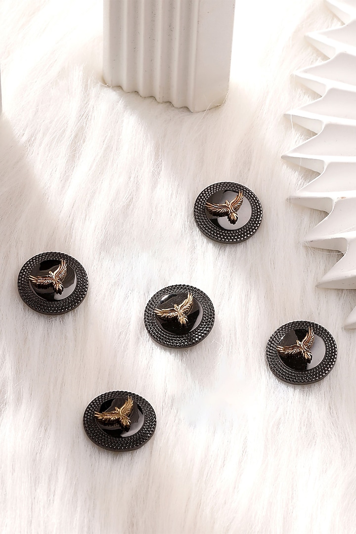 Grey Brass Buttons (Set of 5) by Cosa Nostraa