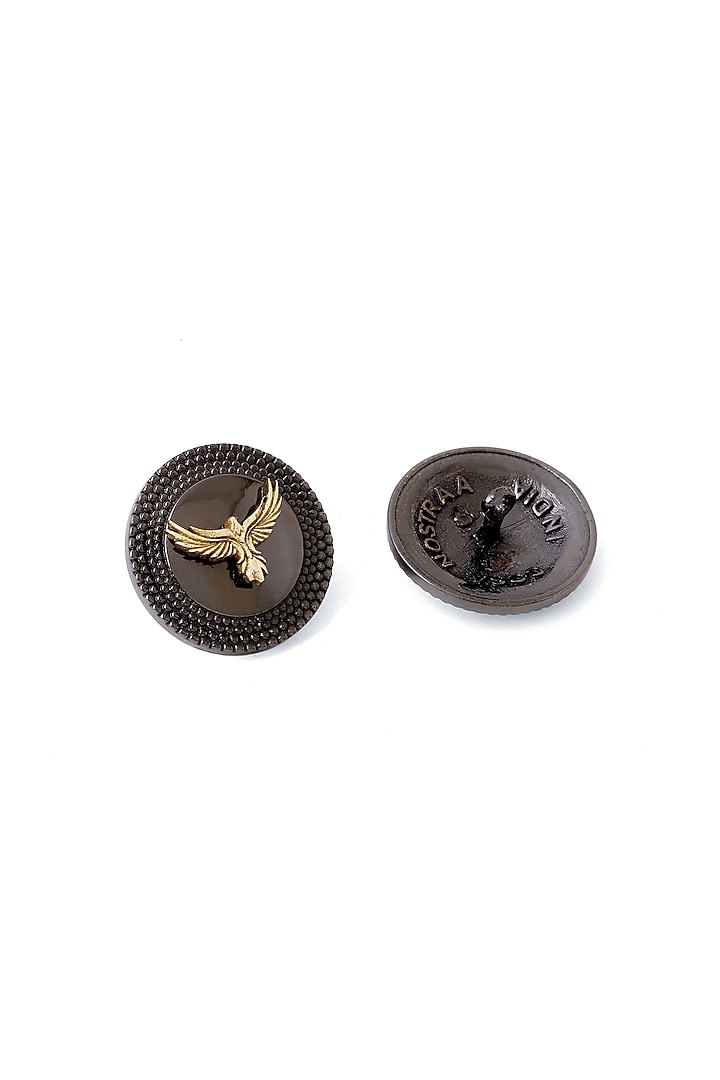 Grey Brass Buttons (Set of 5) by Cosa Nostraa at Pernia's Pop Up Shop
