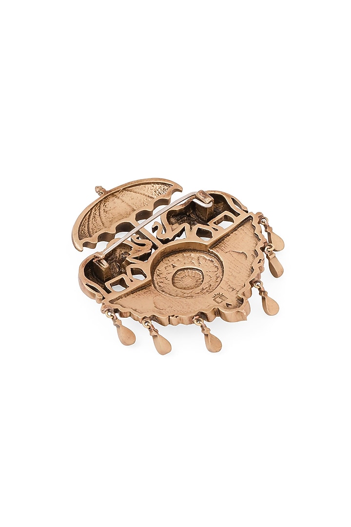 Oxidised Antique Gold Regal Parade Brooch by Cosa Nostraa at Pernia's Pop Up Shop