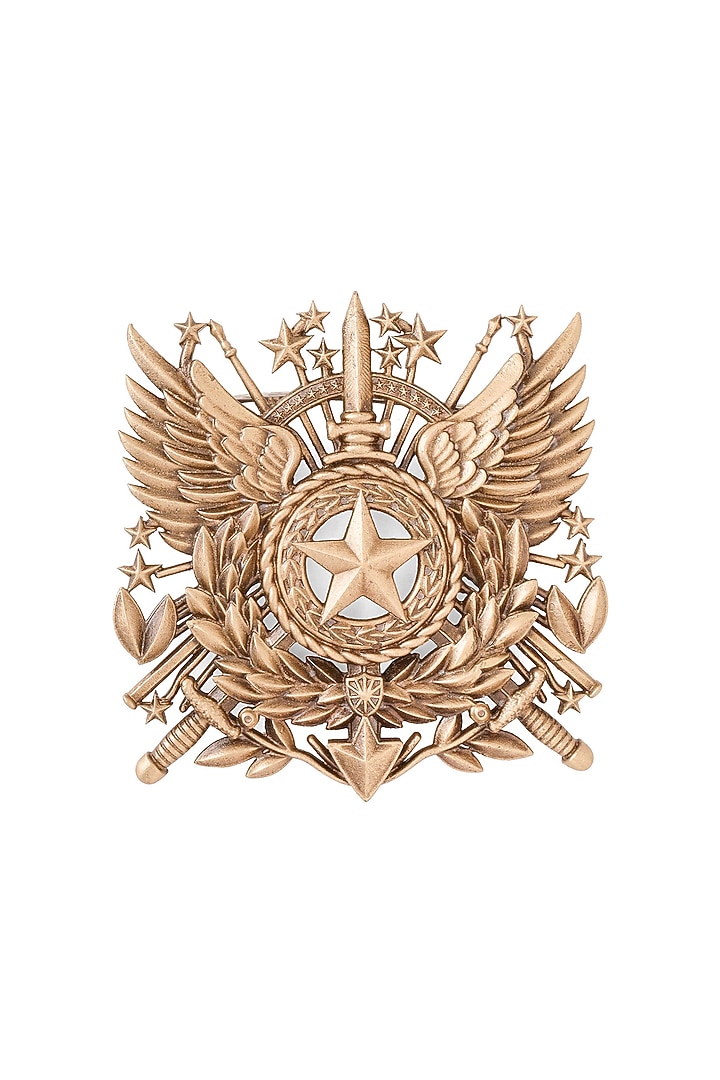 Oxidised Antique Gold Imperial Valor Brooch by Cosa Nostraa at Pernia's Pop Up Shop