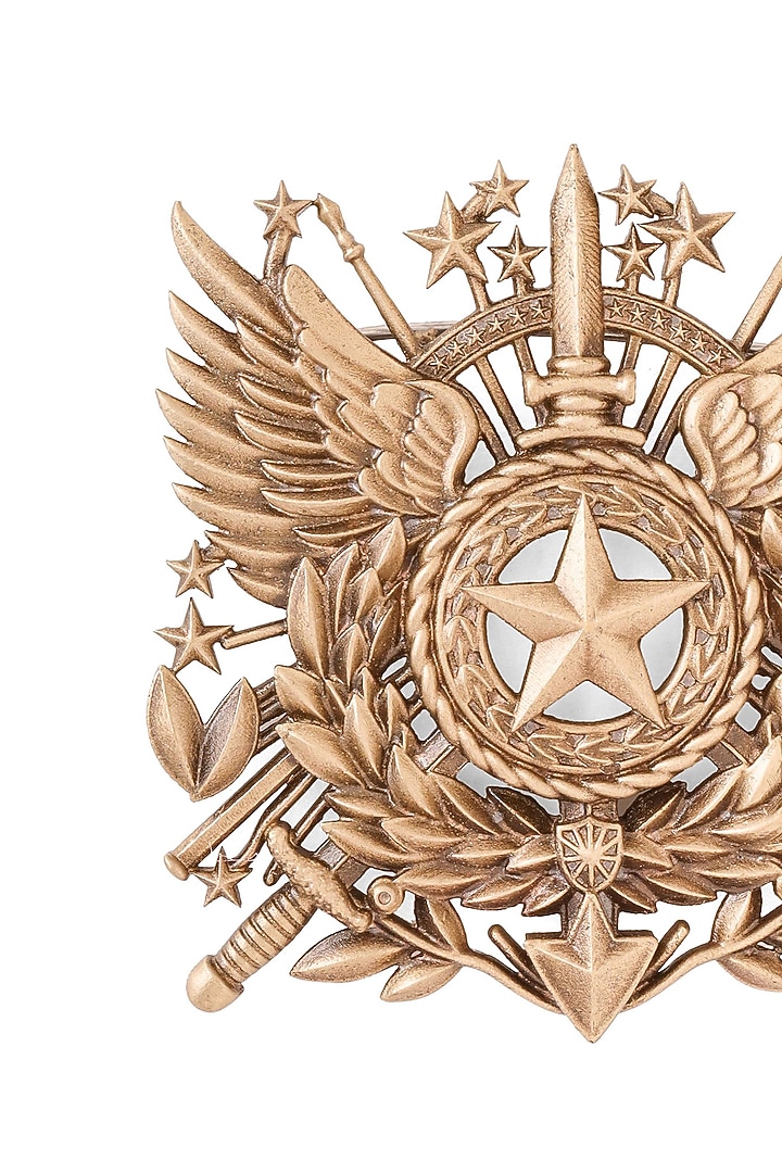 Oxidised Antique Gold Imperial Valor Brooch by Cosa Nostraa at Pernia's Pop Up Shop